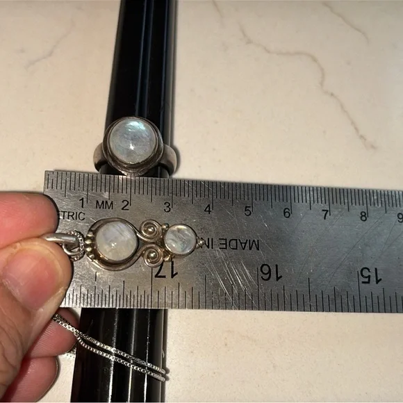 Vintage Sterling Silver Moonstone Jewelry Lot - Picture 2 of 9